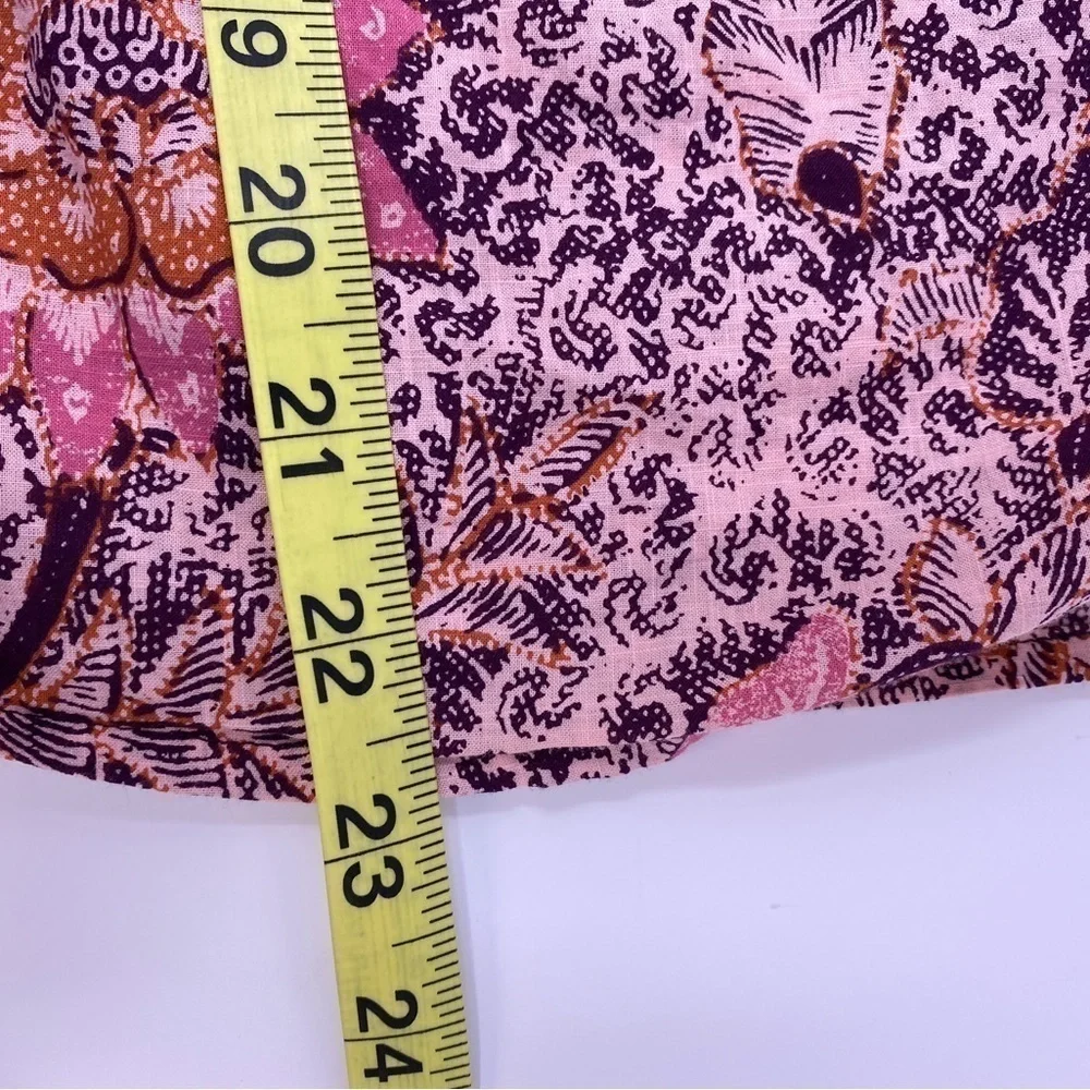 Madewell Bali Blooms Yoked Puff Sleeve Top XXS